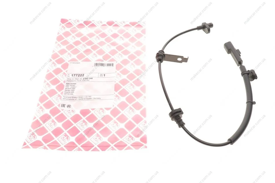 <strong>Датчик ABS задн лів/прав (для авто 2WD) FORD GALAXY III, MONDEO V, S-MAX FORD USA EDGE, FUSION 1.0-2.7 09.12- FEBI BILSTEIN 177222 (фото 1)</strong>