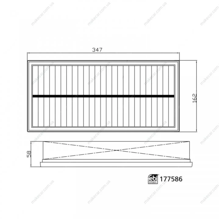 <strong>FEBI Фильтр воздуха LAND ROVER DEFENDER 19- FEBI BILSTEIN 177586 (фото 1)</strong>