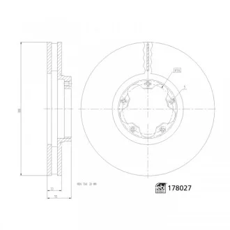 Гальмівний диск для Renault FEBI BILSTEIN 178027 фото товару