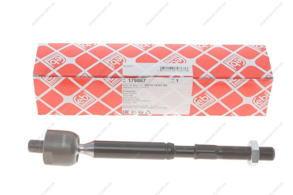 <strong>Тяга рульова з гайкою FEBI BILSTEIN 179867 (фото 1)</strong>