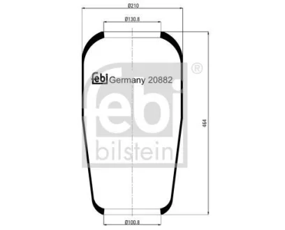 Пневморесора 882 N1 для FEBI BILSTEIN 20882 фото товару