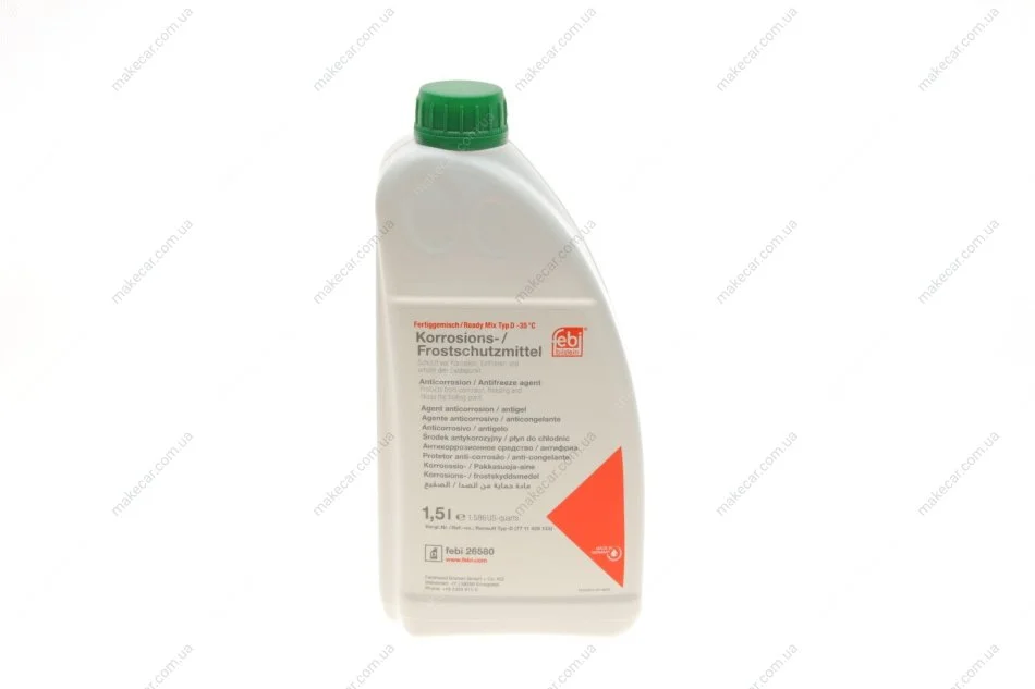 <strong>Антифриз готовий до використання -30°C, 1,5л. зелений FEBI BILSTEIN 26580 (фото 1)</strong>
