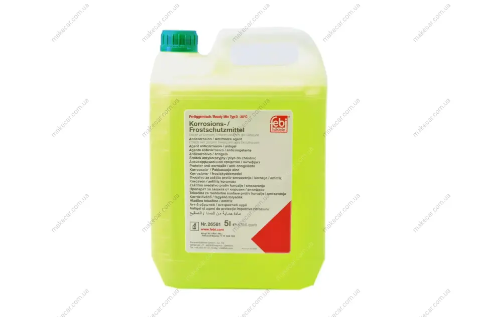 <strong>Антифриз готовий до використання -30°C, 5л. зелений FEBI BILSTEIN 26581 (фото 1)</strong>