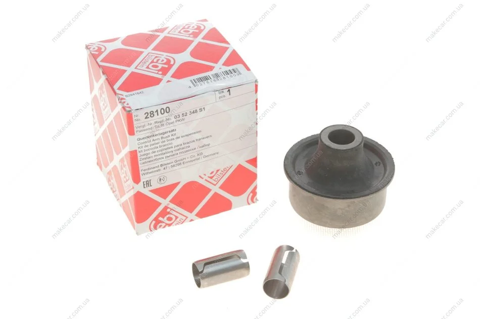 <strong>Сайлентблок важеля OPEL ASTRA F, VECTRA A 88-05 перед. міст (Вир-во FEBI) FEBI BILSTEIN 28100 (фото 1)</strong>