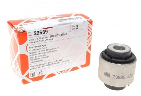 Сайлентблок підвіски для Skoda, Volkswagen, Audi, Seat FEBI BILSTEIN 29689 фото товару