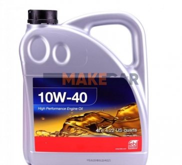Моторна олія Engine Oil 10W-40 напівсинтетична 4 л FEBI BILSTEIN 32932 (фото 1)