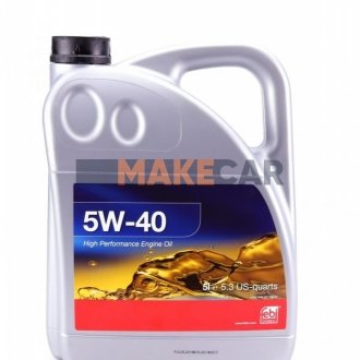 Моторна олія Febi Engine Oil 5W-40 синтетична 5 л FEBI BILSTEIN 32938