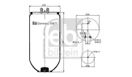 Сильфон пневматичної підвіски для FEBI BILSTEIN 35677 фото товару