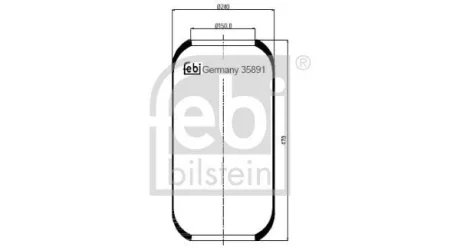Пневморесора 876 N для FEBI BILSTEIN 35891 фото товару