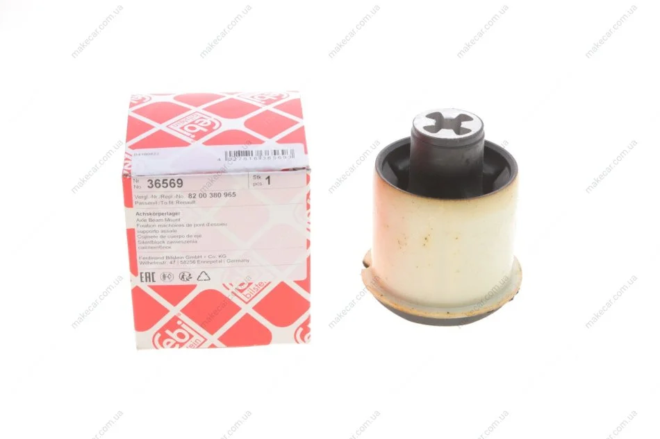 <strong>Втулка балки MERCEDES CITAN, RENAULT KANGOO 08 зад. міст (Вир-во FEBI) FEBI BILSTEIN 36569 (фото 1)</strong>