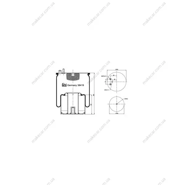 <strong>Подушка амортизуюча 4882 N1 P05 (зі стаканом) FEBI BILSTEIN 38419 (фото 1)</strong>