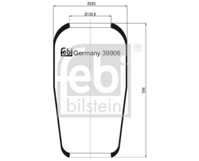 Пневморесора 838 N для FEBI BILSTEIN 39906 фото товару