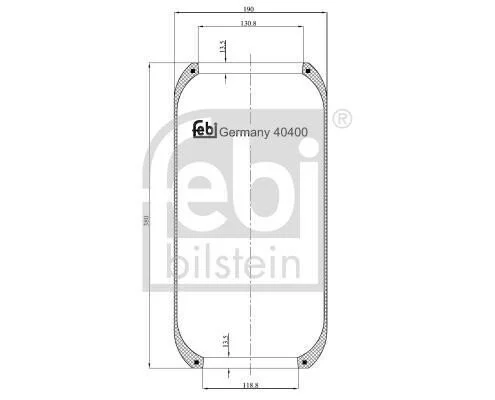 <strong>Сильфон пневматичної підвіски FEBI BILSTEIN 40400 (фото 1)</strong>