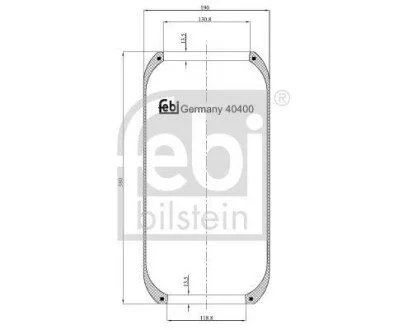 Сильфон пневматичної підвіски для FEBI BILSTEIN 40400 фото товару