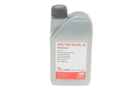 Трансмісійна олива Febi Gear Oil GL-5 75W-80, 1л для FEBI BILSTEIN 40580 фото товару