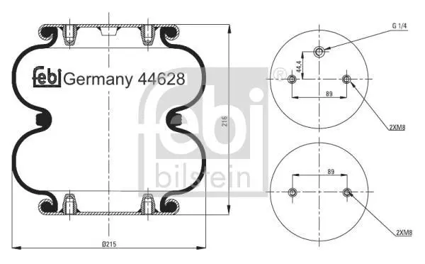 <strong>Пневмоподушка FEBI BILSTEIN 44628 (фото 1)</strong>