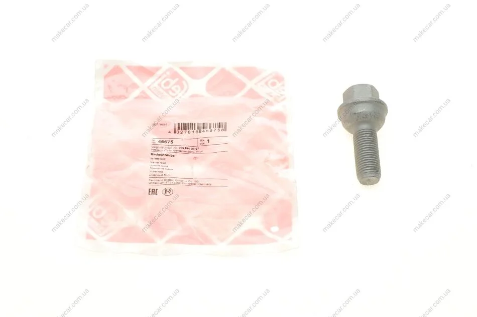 <strong>Болт колеса Sprinter/Crafter 06> FEBI BILSTEIN 46675 (фото 1)</strong>