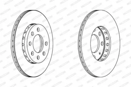 Диск гальмівний для Volkswagen, Audi FERODO DDF1161C фото товару