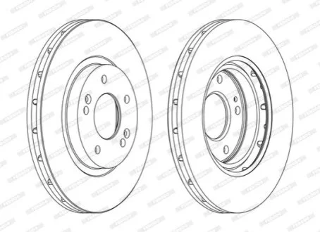 Гальмівний диск для Mitsubishi, Hyundai FERODO DDF1292C фото товару