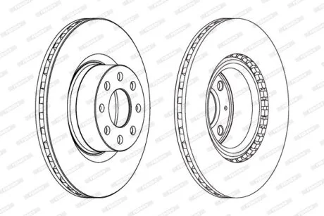 Гальмівний диск для Opel, Vauxhall, Fiat FERODO DDF1298C фото товару