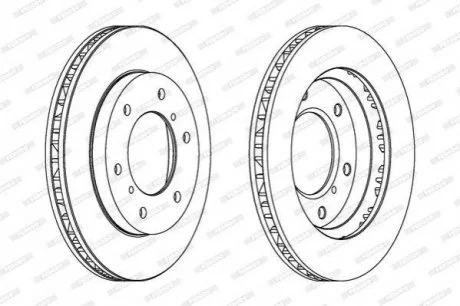 Диск гальмівний для Mitsubishi FERODO DDF1384C фото товару