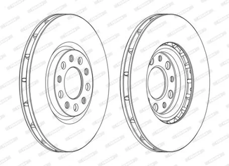 Гальмівний диск для Fiat, Jeep FERODO DDF1451C фото товару