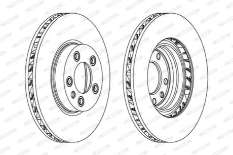 Гальмівний диск для Porsche, Volkswagen FERODO DDF1591RC-1 фото товару