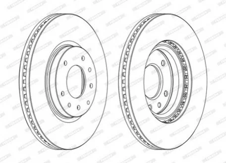 Диск гальмівний для Mazda FERODO DDF1768C фото товару