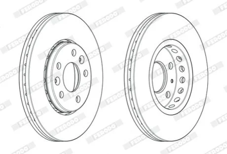 Диск гальмівний для FERODO DDF2507C фото товару
