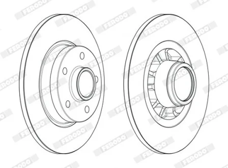 Диск гальмівний для Volkswagen FERODO DDF2602-1 фото товару