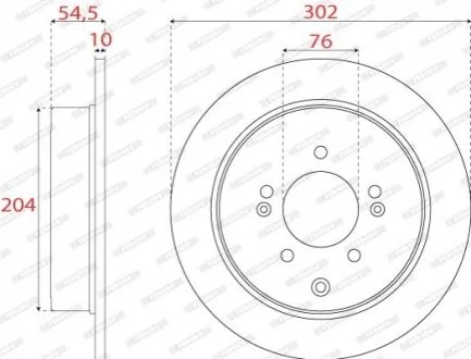 Гальмівний диск для KIA, Hyundai FERODO DDF2772C фото товару