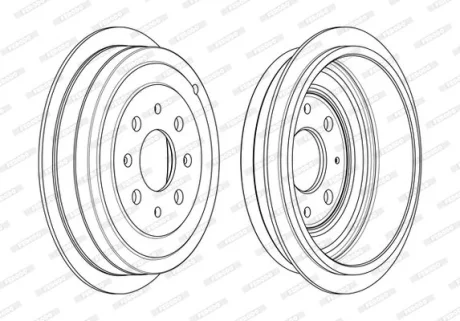 Гальмівний барабан задн FIAT GRANDE PUNTO, PUNTO, PUNTO EVO OPEL ADAM, CORSA D 0.9LPG-1.4LPG 10.05- для FERODO FDR329809 фото товару