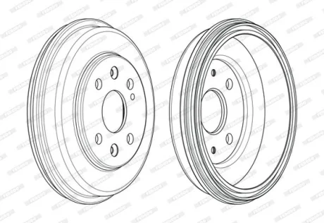 Гальмівний барабан задн MAZDA 2 1.3-1.6D 07.07- для FERODO FDR329823 фото товару