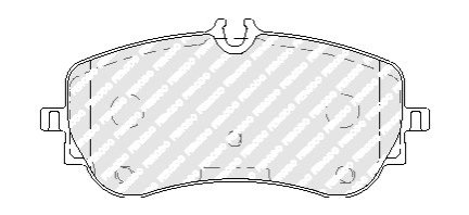 Колодки гальмівні дискові (комплект 4 шт) FERODO FVR5068