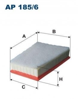 Фильтр воздушный RENAULT Megane, Fluence, Scenic, 08-. (243*61*190/134) FILTRON AP185/6 фото товара