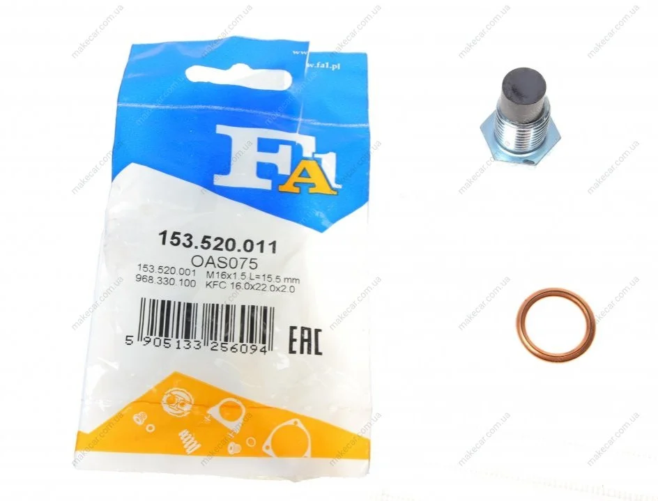 <strong>Болт піддону з шестигранною головкою FA1 153.520.011 (фото 1)</strong>