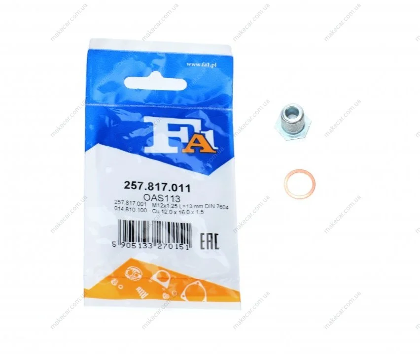 <strong>Болт піддону з шестигранною головкою FA1 257.817.011 (фото 1)</strong>
