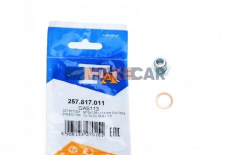 Болт поддона с шестигранной головкой Fischer Automotive One (FA1) 257.817.011