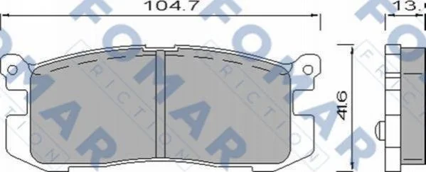 <strong>Колодки гальмівні дискові FOMAR FO 420581 (фото 1)</strong>
