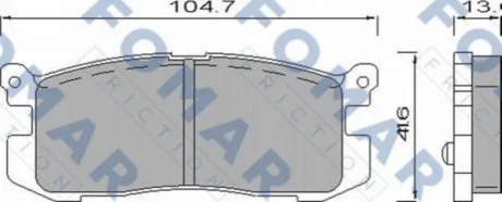 Колодки гальмівні дискові для Mazda FOMAR FO 420581 фото товару