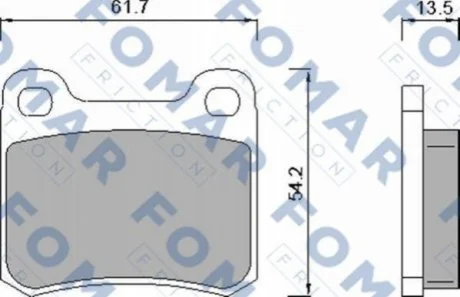 Колодки гальмівні дискові для FOMAR FO 421381 фото товару