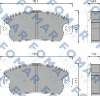 Колодки гальмівні дискові для Fiat, Alfa Romeo, Lancia, Abarth FOMAR FO 433481 фото товару