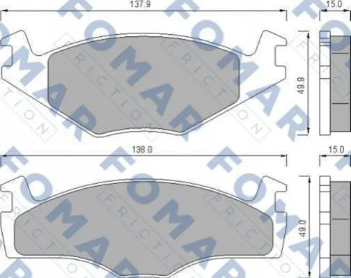 <strong>Колодки гальмівні дискові FOMAR FO 436481 (фото 1)</strong>