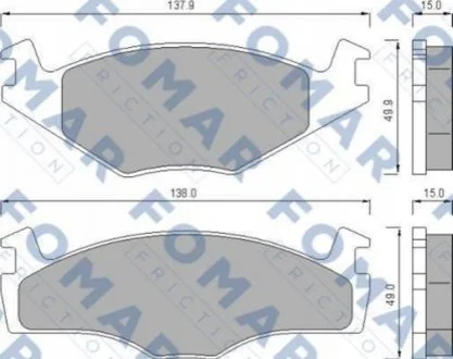 Колодки гальмівні дискові для FOMAR FO 436481 фото товару