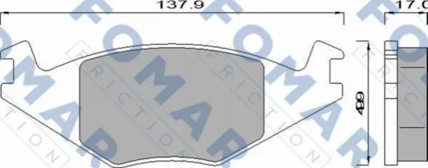 <strong>Колодки гальмівні дискові FOMAR FO 436881 (фото 1)</strong>