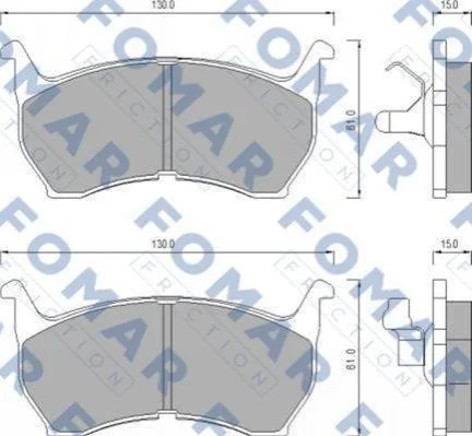 <strong>Колодки гальмівні дискові FOMAR FO 438781 (фото 1)</strong>
