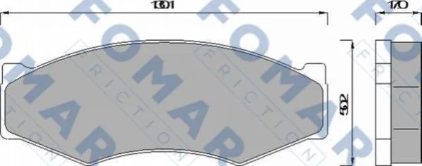 <strong>Колодки гальмівні дискові FOMAR FO 441581 (фото 1)</strong>