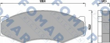 Колодки гальмівні дискові для Nissan, Infiniti FOMAR FO 441581 фото товару