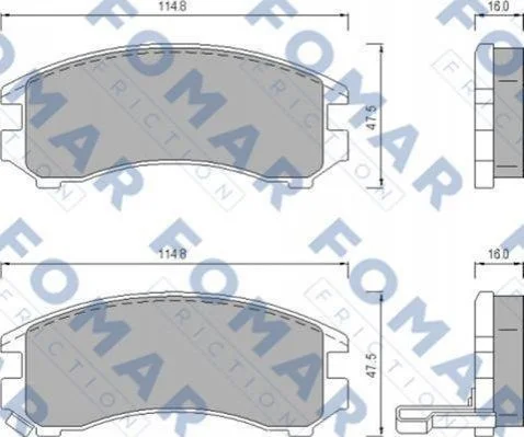 <strong>Колодки гальмівні дискові FOMAR FO 443681 (фото 1)</strong>