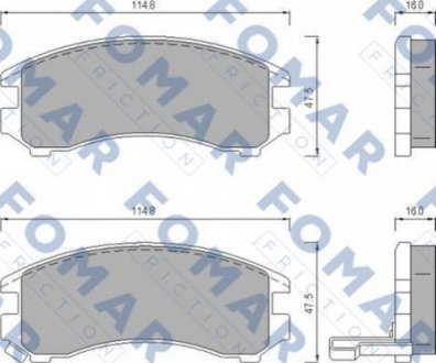 Колодки гальмівні дискові FOMAR FO 443681 фото товару